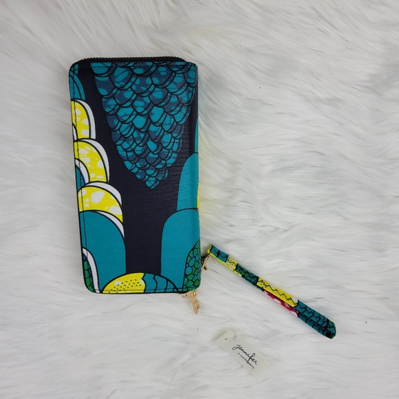 New Colorful double zipper wallet with strap - Picture 6 of 6